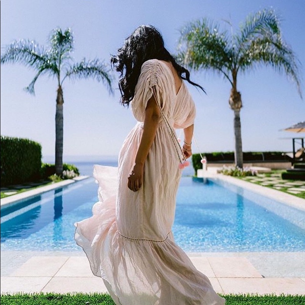 Pitusa Clara dress pale pink petite maxi dress💖